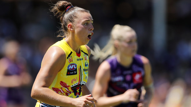 AFLW star Ebony Marinoff has spoken out about the importance of stamping out body shaming.