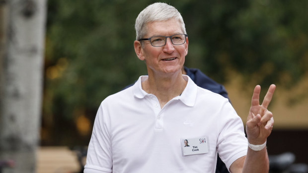 All good? Apple boss Tim Cook has sounded optimistic that the trade war won't hit the iPhone maker.