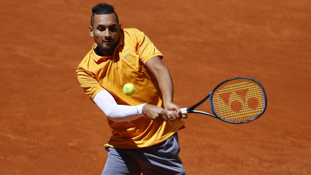 Nick Kyrgios had an incident-packed loss at the Madrid Open.