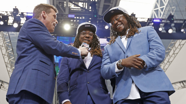 Twins peak: Seahawks cornerback Shaquill Griffin (center) with his brother Shaquem.