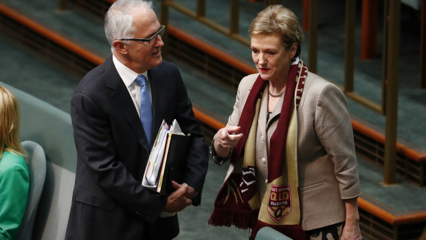 Prime Minister Malcolm Turnbull and Jane Prentice pictured during question time last year.