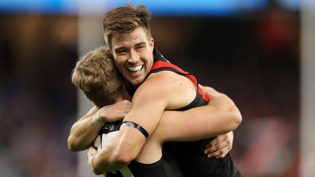 Zach Merrett and Jake Stringer have been pivotal for the Bombers this season.