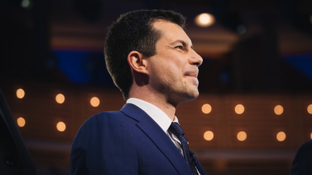 Pete Buttigieg appeared next to heavy hitters on the second night of the first Democratic primary debates.