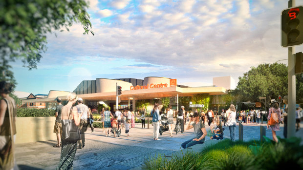 The original concept images for the new Metro Cultural Centre station at South Brisbane, as part of the council's Brisbane Metro plans.
