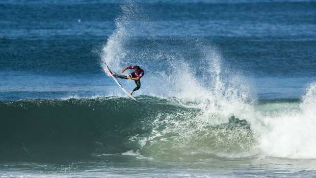 In the hunt: Julian Wilson at the Quiksilver Pro France, which he won.
