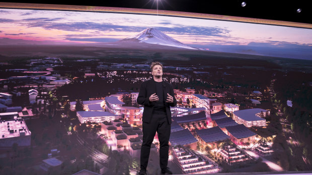 Bjarke Ingels shows a glimpse of the new city near Mt Fuji.
