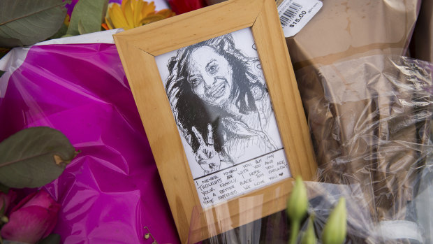 Heartfelt messages, pictures and flowers have been left at the spot Aiia Maasarwe's body was found on Wednesday.