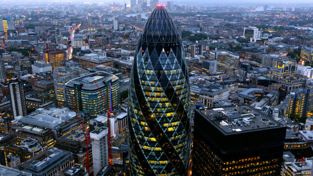 The iconic London 'Gherkin' building is part of the family's real estate portfolio.