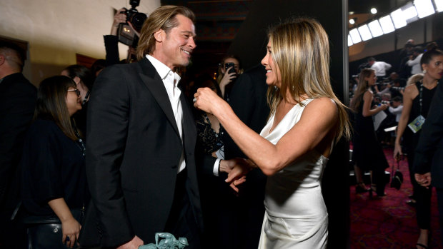 Brad Pitt and Jennifer Aniston reunited at Monday's 26th Annual Screen Actors Guild Awards.