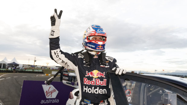 Rich vein of form: Jamie Whincup scorched his way across the Tasmanian circuit.