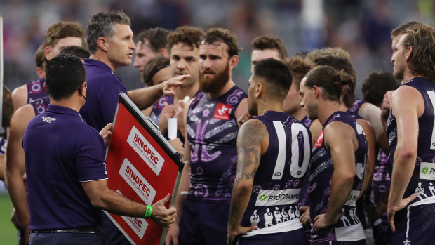 Justin Longmuir’s Dockers were eventually outclassed by the Western Bulldogs.
