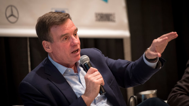 Democratic Senator Mark Warner says social media giants such as Facebook have abused their market power. 