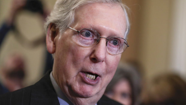 Angry: Senate Majority Leader Mitch McConnell.