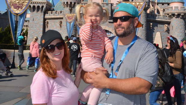 Peter Tos, with his family at Disneyland, said he had come to terms with the isolation that being at home brings.
