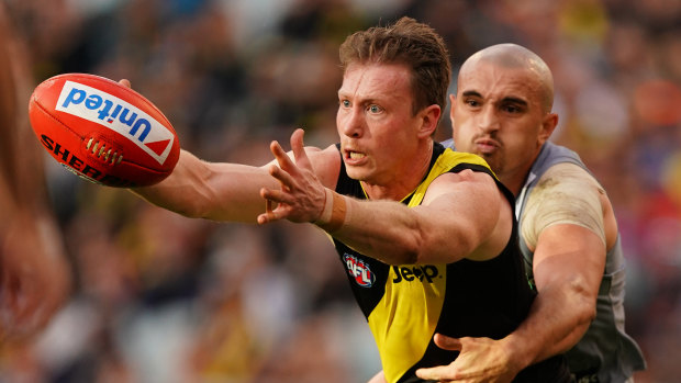 Richmond's Dylan Grimes received death threats after the Tigers' win over Essendon. 