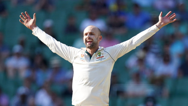 Nathan Lyon appeals on his way to four wickets as Australia wrapped up the second Test on Sunday.
