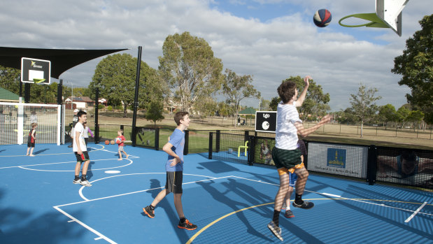 Outdoor gyms, such as this one in Minnippi Parklands, will reopen this weekend.