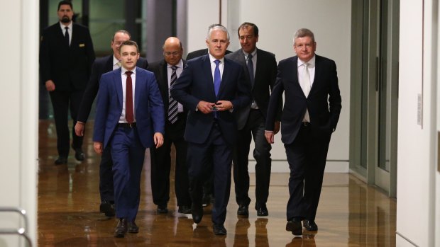 Malcolm Turnbull arrives for the leadership ballot in September 2015, when he challenged Tony Abbott. 