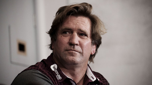 Training day: Des Hasler officially re-commenced coaching at Manly on Monday.