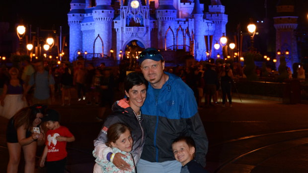 Lisa Briggs and family at Disney World in Florida in 2017.
