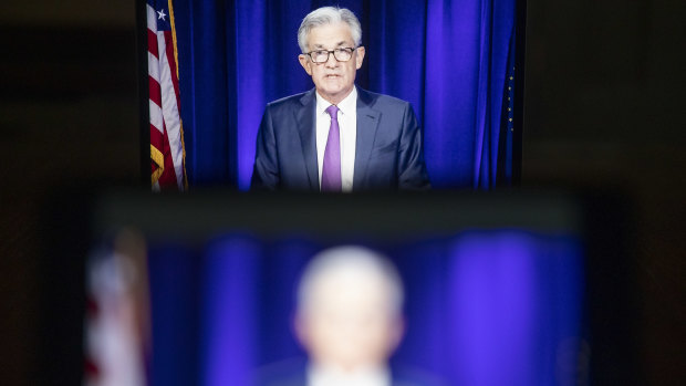 US Federal Reserve chair Jerome Powell. 