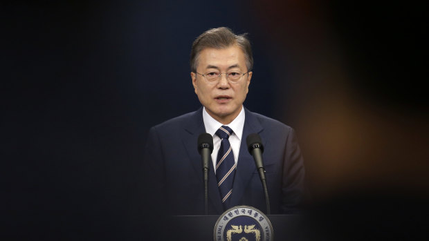 South Korean President Moon Jae-in.