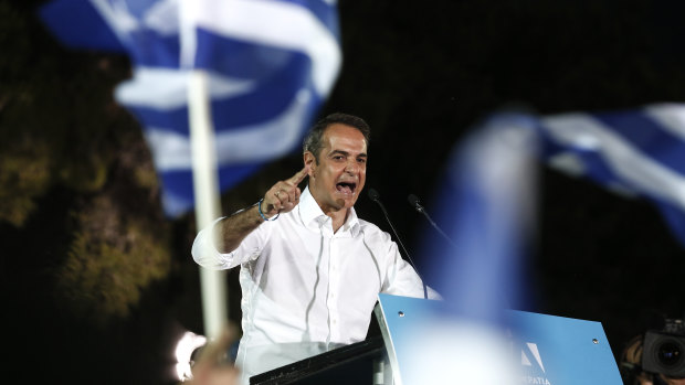 Greece's new conservative Prime Minister, Kyriakos Mitsotakis.