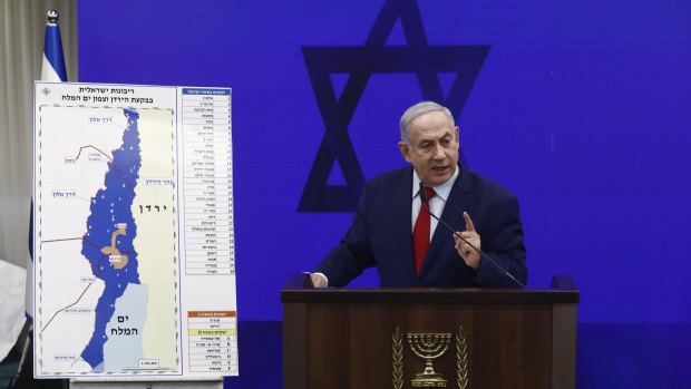 Benjamin Netanyahu said he will annex war-won West Bank territory if he's re-elected, starting with the Jordan Valley. 