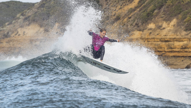 Stephanie Gilmore has won at Bells for the first time since 2010.