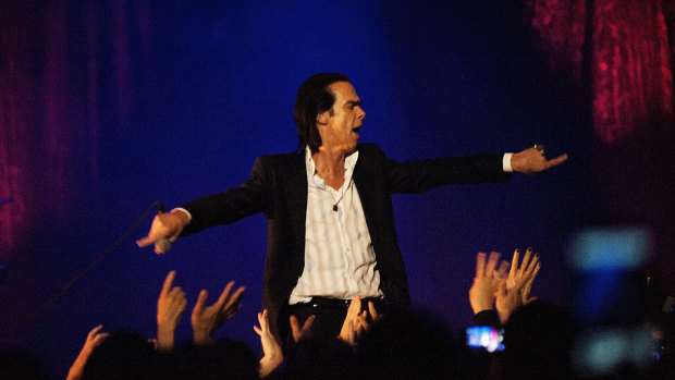 Nick Cave performs in Melbourne in 2014.