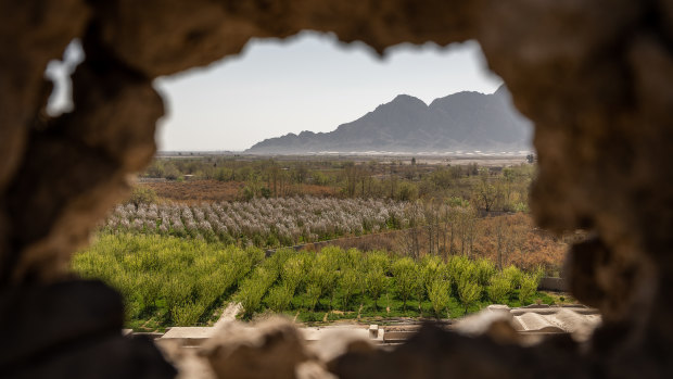 The view from a police and army outpost in Afghanistan’s Kandahar province. 