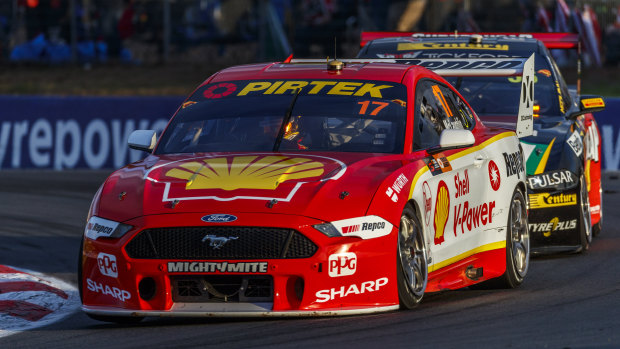 Follow the leader: McLaughlin wins race 1 of the Truck Assist Winton SuperSprint Event 6 of the Virgin Australia Supercars Championship in Winton.