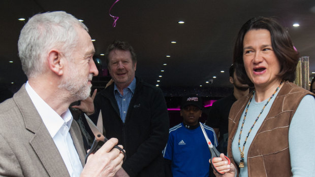 Labour MP Catherine West with the party leader Jeremy Corbyn in 2016.
