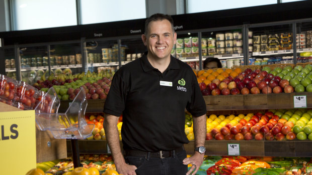 Justin Nolan, general manager of Woolworths Metro, at the Rozelle store in Sydney. 