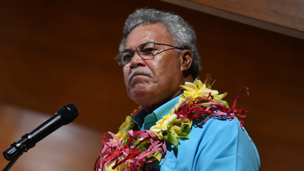 Tuvalu's Prime Minister Enele Sopoaga says "the current thing on the table now is to call for the end of coal mining".