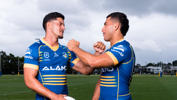 Young Eels pair Dylan Brown and Will Penisini.