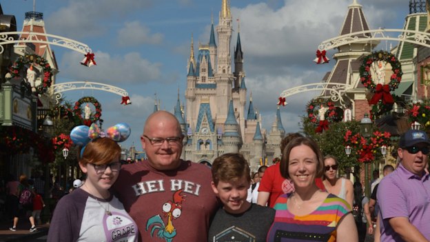 The Moloney family at Disney World Florida.