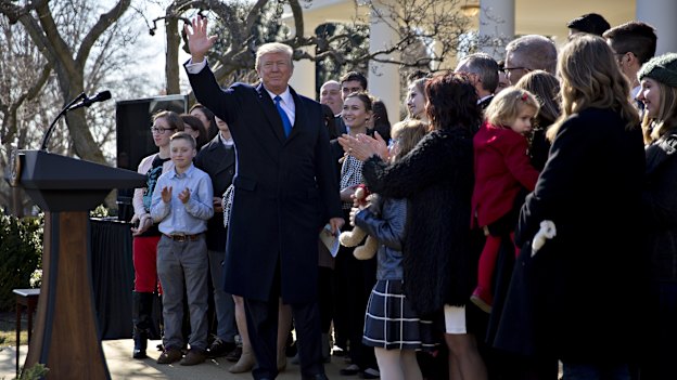 President Trump at the March for Life in Washington.