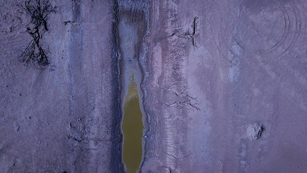 A water storage canal in drought-stricken NSW.