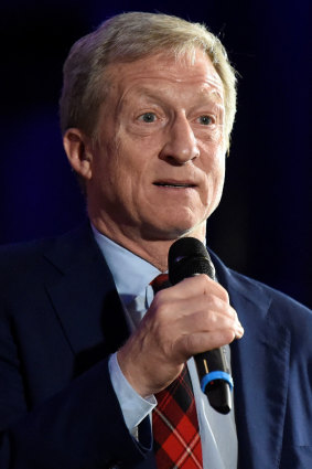 Democratic presidential candidate Tom Steyer announces the end of his presidential campaign following the results of the South Carolina primary.