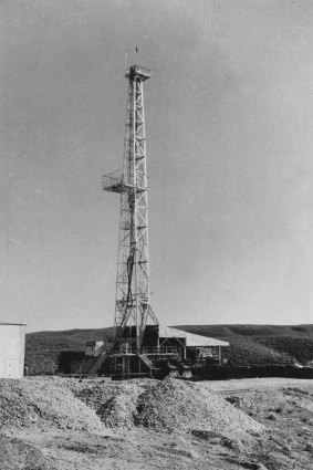 The Rough Range derrick and drilling plant.