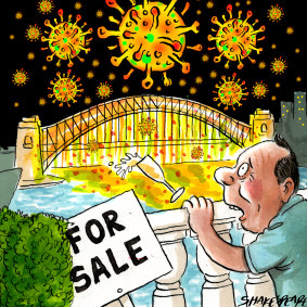 Property hopes dashed  in the time of COVID-19. Illustration: John Shakespeare