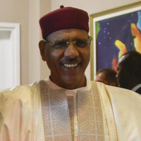 President Mohamed Bazoum at the presidential palace in Niamey, Niger, in March.
