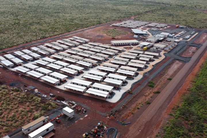 HTS Constructions started off building mining villages like this one in the Tanami desert for Newmont.