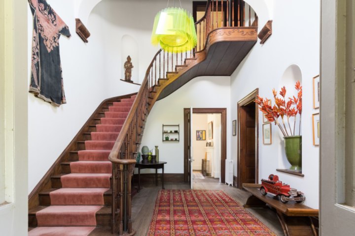 The homestead’s staircase was built in the 1840s to resemble one in the Gordon family’s Scottish home.