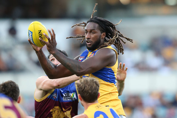 West Coast ruckman Nic Naitanui could be back playing as early as this week. 