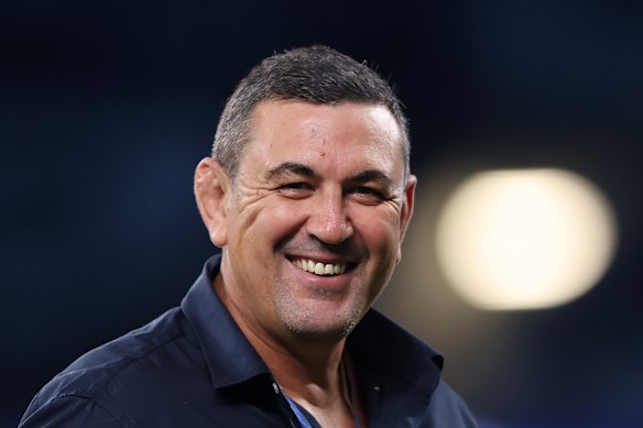 Chiefs head coach Clayton McMillan looks on before the match.