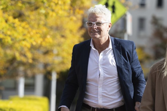 David McBride arrives at the ACT Supreme Court earlier this month.