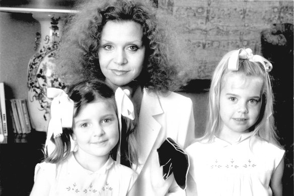 Carla with Allegra and Bianca in the early 1980s.