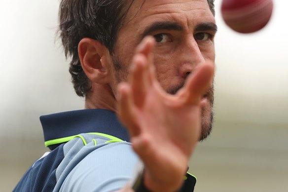 Mitchell Starc means business ahead of the start of a blockbuster Ashes series.